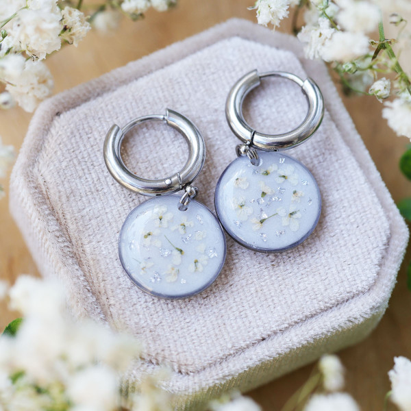 Wild carrot flower earrings