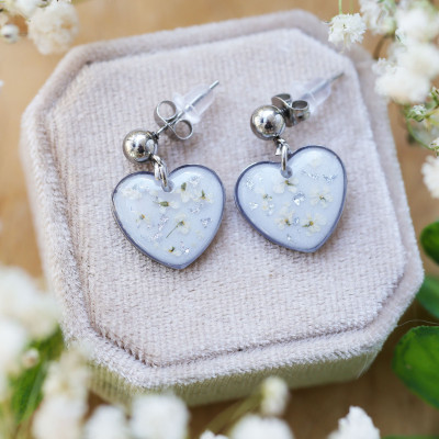 Wild carrot flower earrings