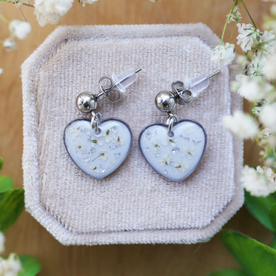 Wild carrot flower earrings