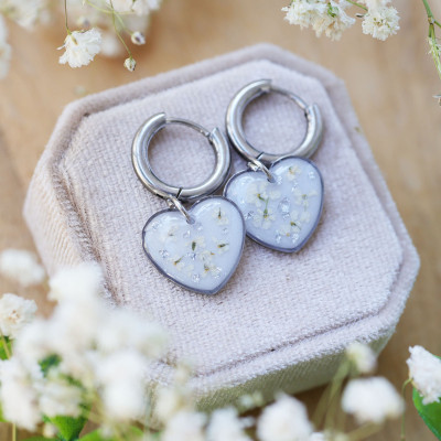 Wild carrot flower earrings