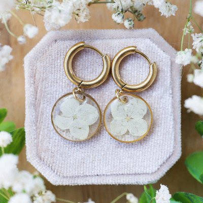 Hydrangea Flower Earrings