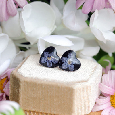 Forget-me-not stud earrings