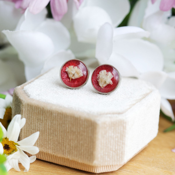 Baby’s Breath stud earrings