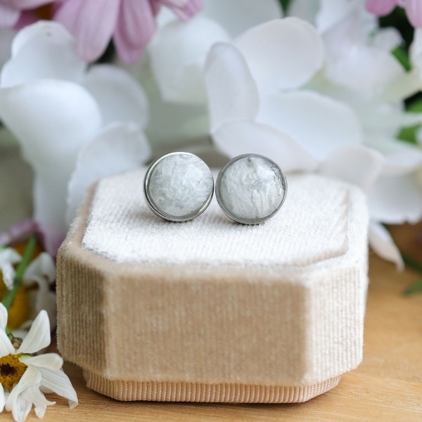 Orchid flower stud earrings