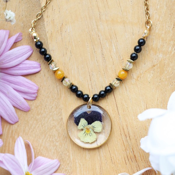 Pansy Jewelry Set