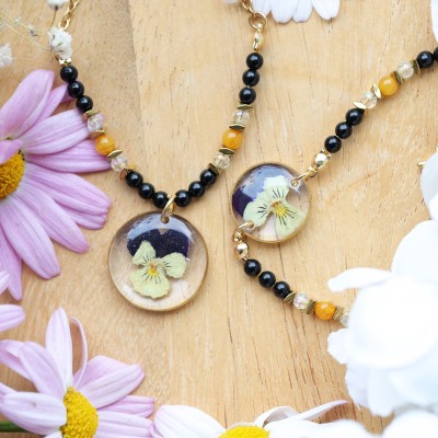Pansy Jewelry Set