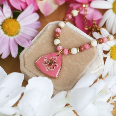 Wild Carrot Flower Necklace