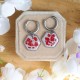 Earrings with tulip petals and silver