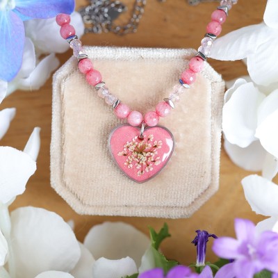 Wild Carrot Flower Necklace