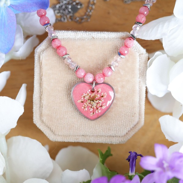 Wild Carrot Flower Necklace