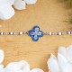 Clover bracelet with lilac and pearls