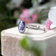 Classic ring with pansy petal