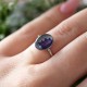 Classic ring with pansy petal