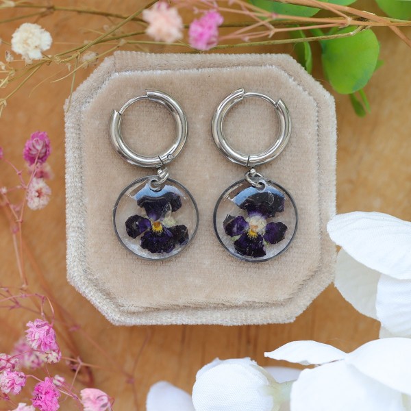 Pansy earrings