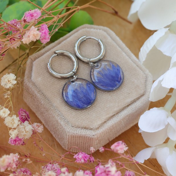 Cornflower earrings