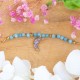 Moon bracelet with forget-me-nots