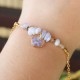 Heart bracelet with forget-me-not