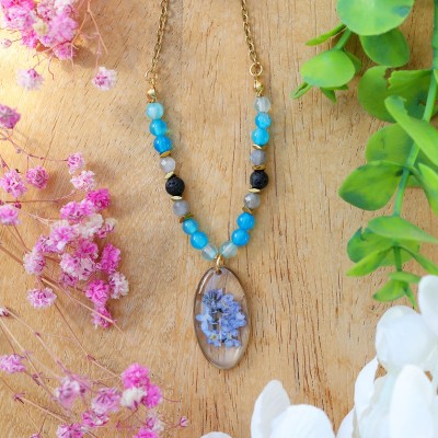 Forget-me-not necklace