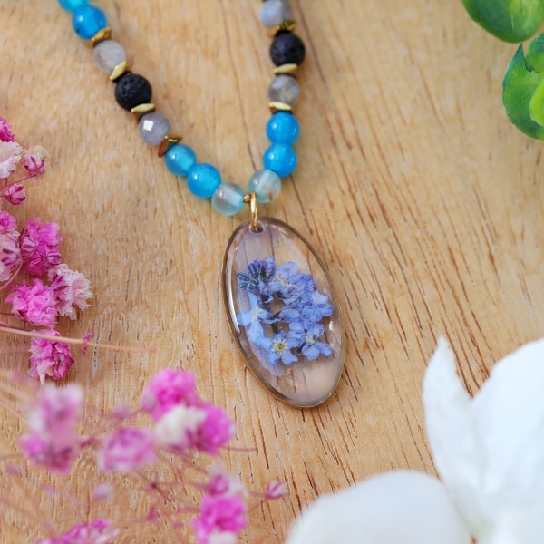 Forget-me-not necklace