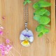 Classic pansy necklace
