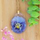 Classic necklace with pansies