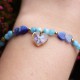 Heart bracelet with forget-me-not