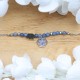 Bracelet with forget-me-not and elephant