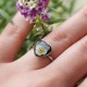 Classic ring with pansy petal