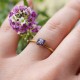 Classic ring with wild carrot flower