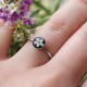 Classic ring with forget-me-not