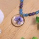 Necklace with forget-me-not