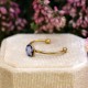 Classic ring with forget-me-not