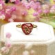 Close to the Heart - Valentine's Day Collection. Heart-shaped ring with wild carrot flower