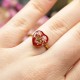 Close to the Heart - Valentine's Day Collection. Heart-shaped ring with wild carrot flower