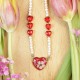 Close to the Heart - Valentine's Day Collection. Heart necklace with spirea