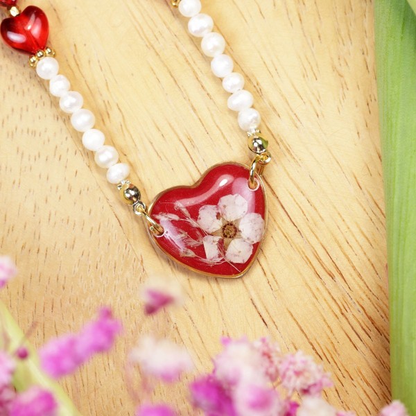 Blisko Serca - Kolekcja Walentynkowa. Naszyjnik serce z tawułą