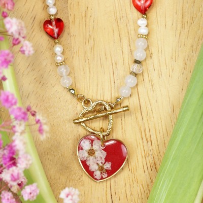 Blisko Serca - Kolekcja Walentynkowa. Naszyjnik serce z tawułą