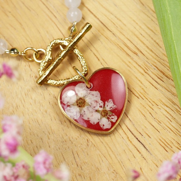 Close to the Heart - Valentine's Day Collection. Heart necklace with spirea