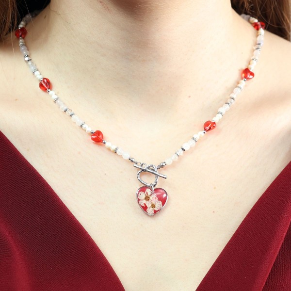 Blisko Serca - Kolekcja Walentynkowa. Naszyjnik serce z tawułą
