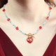 Close to the Heart - Valentine's Day Collection. Heart necklace with wildflowers