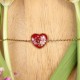 Close to the Heart - Valentine's Day Collection. Heart bracelet with wildflowers