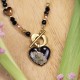Close to the Heart - Valentine's Day Collection. Heart necklace with wildflowers