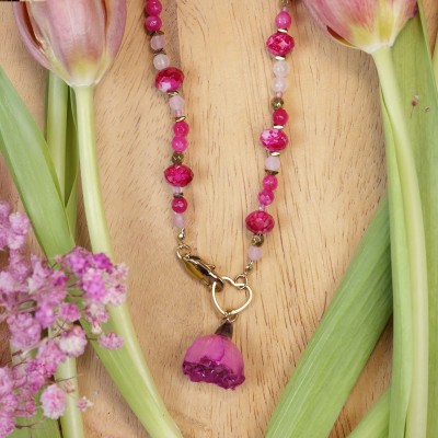 Blisko Serca - Kolekcja Walentynkowa. Naszyjnik z pąkiem róży