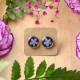 Stud earrings with forget-me-not