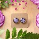 Stud earrings with forget-me-not