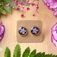 Stud earrings with forget-me-not