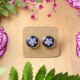Stud earrings with forget-me-not