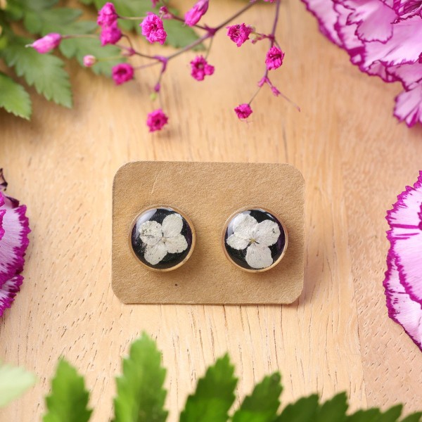 Hydrangea stud earrings