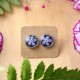 Stud earrings with forget-me-not