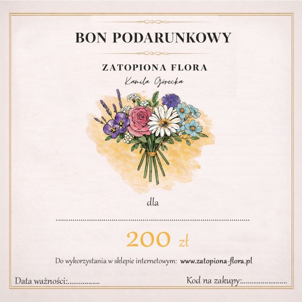 Bon podarunkowy - wersja cyfrowa